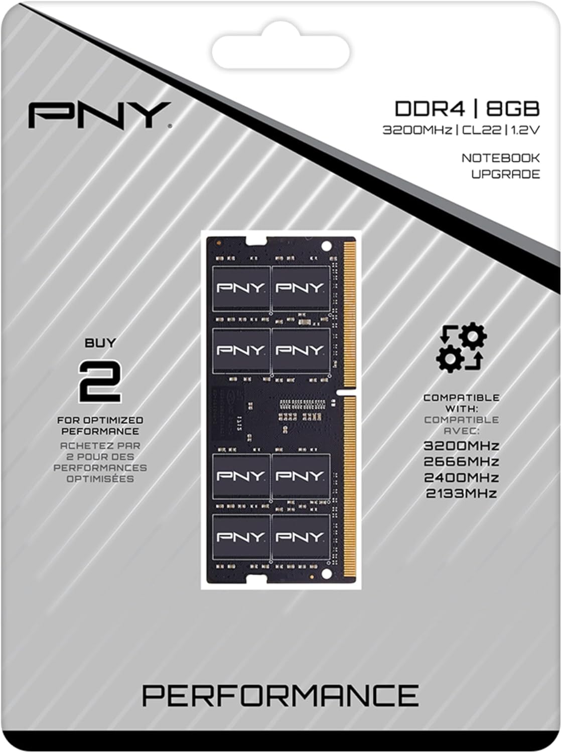PNY Ram Notebook 8GB DDR4 3200-MN8GSD43200-TB PNY Ram Notebook 8GB DDR4 3200-MN8GSD43200-TB